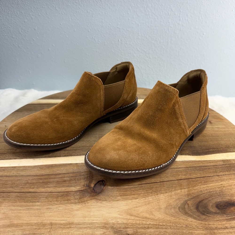 Clarks Camzin Pace booties in‎ brown suede Ankle Boots Almond Toe OrthoLite